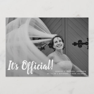 公式2写真結婚発表 招待状