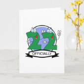 公式22誕生日バナー カード (黄色い花)