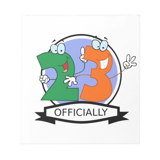 公式23誕生日バナー ノートパッド (正面)