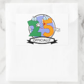 公式25誕生日ロゴ 長方形シール (バッグ)