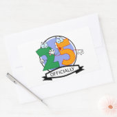 公式25誕生日ロゴ 長方形シール (封筒)