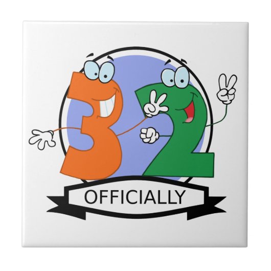 公式32誕生日ロゴ タイル (正面)