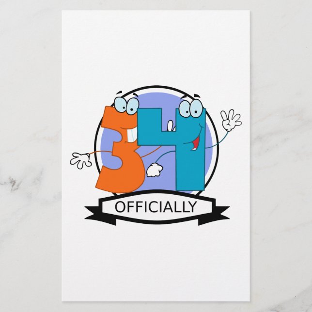 公式34誕生日ロゴ (正面)