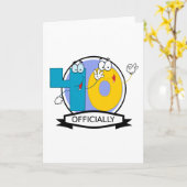 公式40誕生日バナー カード (黄色い花)