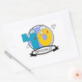 公式40誕生日バナー 長方形シール (封筒)