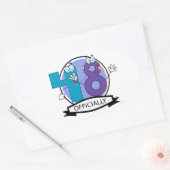 公式48誕生日バナー 楕円形シール (封筒)