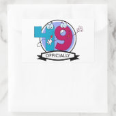 公式49誕生日バナー 長方形シール (バッグ)