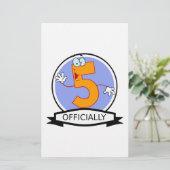 公式5誕生日バナー 便箋 (スタンド正面)