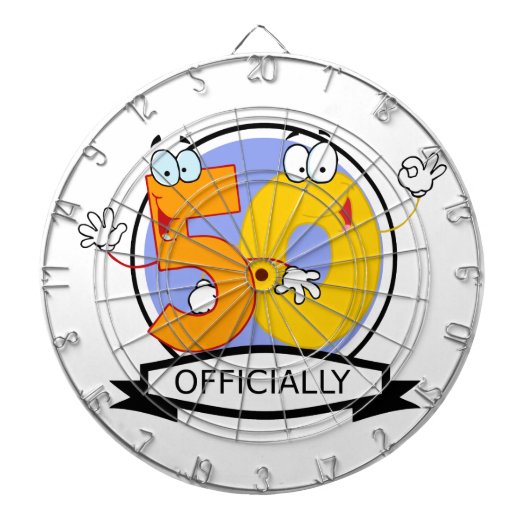 公式50誕生日バナー ダーツボード (正面)