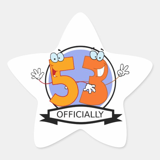 公式53誕生日バナー 星シール (正面)