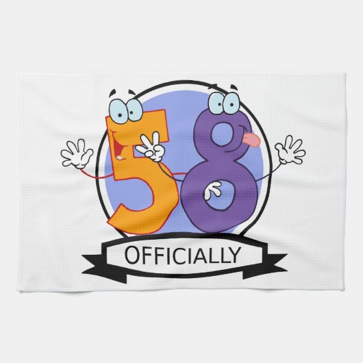 公式58誕生日バナー キッチンタオル (横)