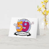 公式59誕生日ロゴ カード (黄色い花)