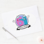 公式64誕生日バナー 楕円形シール (封筒)