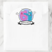 公式64誕生日バナー 楕円形シール (バッグ)