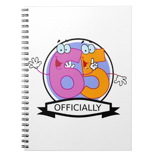 公式65誕生日バナー ノートブック (正面)