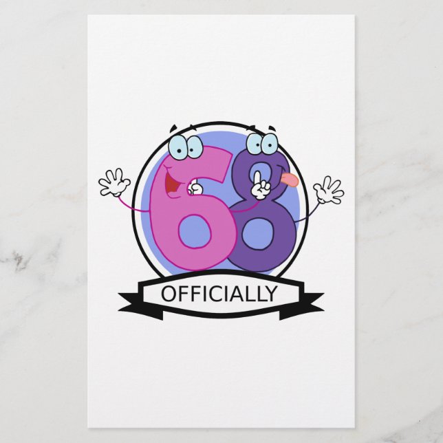 公式68誕生日バナー。 (正面)