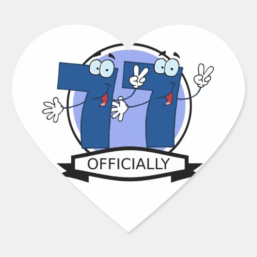 公式77誕生日バナー ハートシール (正面)