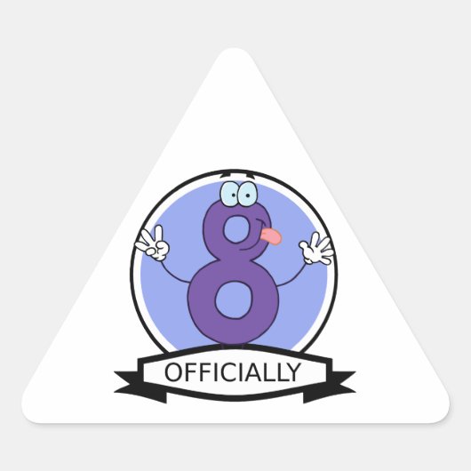 公式8誕生日バナー 三角形シール (正面)