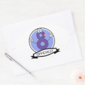 公式8誕生日バナー 楕円形シール (封筒)