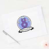 公式8誕生日バナー 長方形シール (封筒)