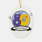 公式80誕生日バナー セラミックオーナメント (裏面)