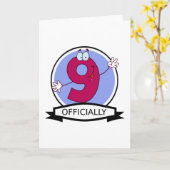 公式9誕生日バナー カード (黄色い花)