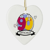 公式90誕生日バナー セラミックオーナメント (右)