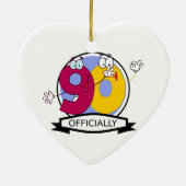 公式90誕生日バナー セラミックオーナメント (裏面)