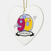 公式90誕生日バナー セラミックオーナメント (左)