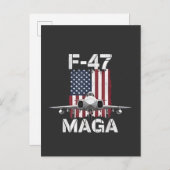 公式 F47 マガ ファイター ジェット F-47 戦闘機 インビテーションポストカード (正面/裏面)