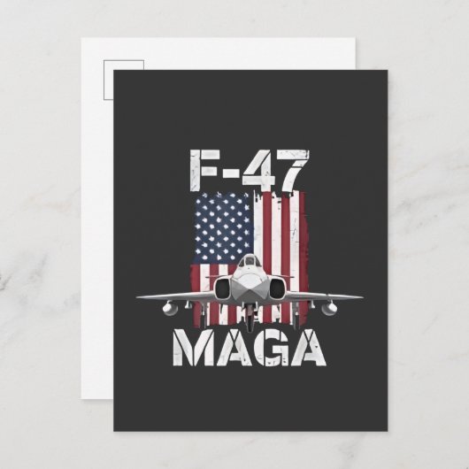 公式F47マガファイタージェットF-47ジェット戦闘機エア インビテーションポストカード (正面/裏面)