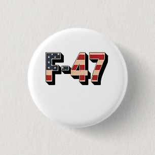 公式F47マガファイタージェットF-47ジェット戦闘機エア 缶バッジ