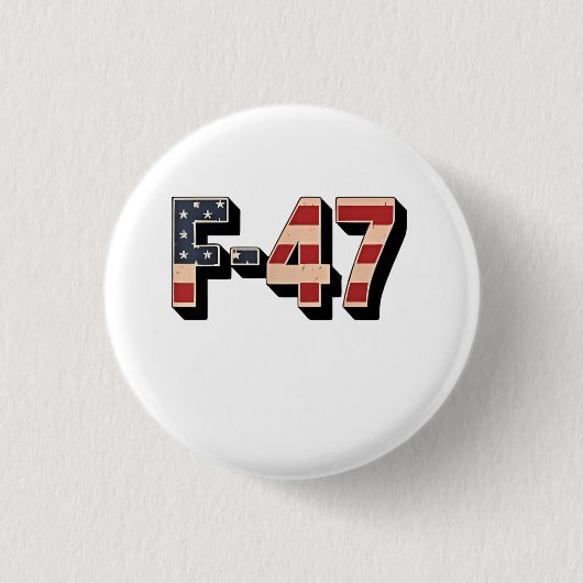 公式F47マガファイタージェットF-47ジェット戦闘機エア 缶バッジ (正面)