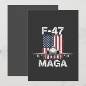 公式F47マガ ファイタージェット F-47 戦闘機 航空機 招待状 (正面/裏面)
