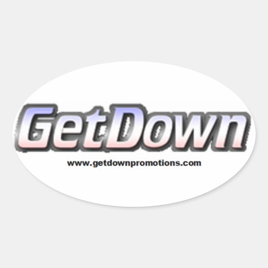 公式GetDownシール 楕円形シール (正面)