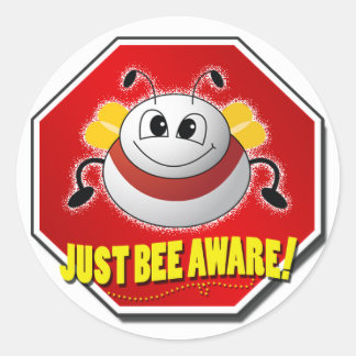 公式Just Bee Awareロゴ ラウンドシール