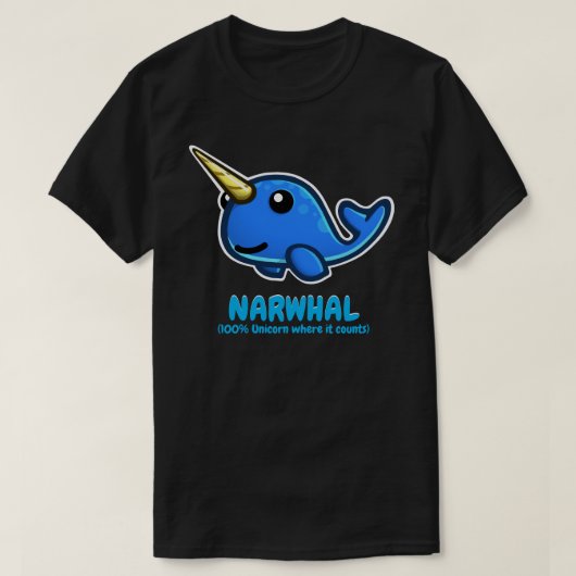 公式NARWHAL （カウントする100%ユニコーン） Tシャツ (デザイン正面)