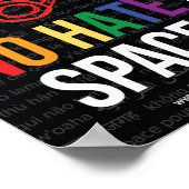 公式No HateポスターZazzle版6.5"x10" ポスター (角)