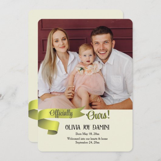 公式Our写真採用案内カード 案内状 (正面/裏面)