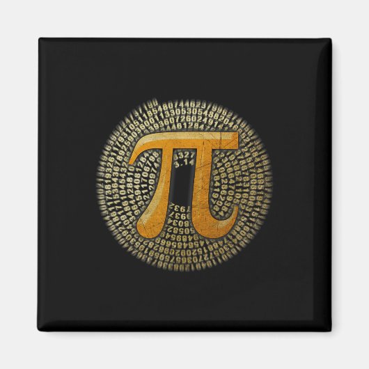 公式Pi 3.14 Spiral Pi-Day for Mathおたく マグネット (正面)