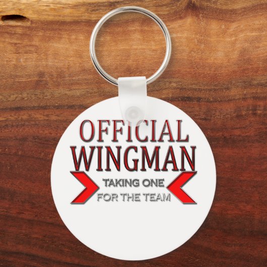 公式WingManチームのレッドに1つを取る キーホルダー (正面)