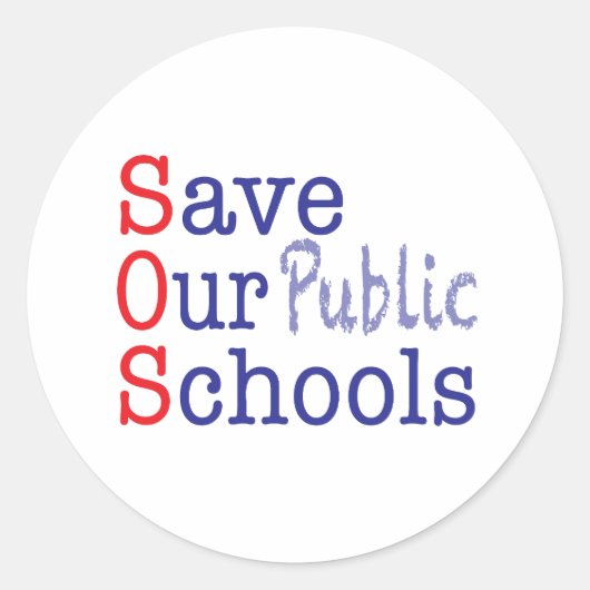 公救共学校SOS ラウンドシール (正面)