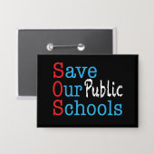 公救共学校SOS 缶バッジ (正面/裏面)