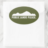 公有地へ 楕円形シール (バッグ)