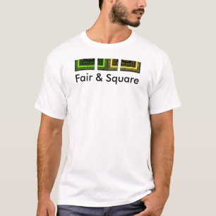 公正で正方形の基本Tシャツテンプレート Tシャツ