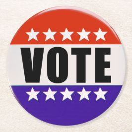 公正な投票ラウンドのコースター ラウンドペーパーコースター