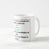 公正な政府 コーヒーマグカップ (正面右)