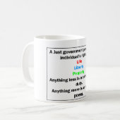 公正な政府 コーヒーマグカップ (正面左)