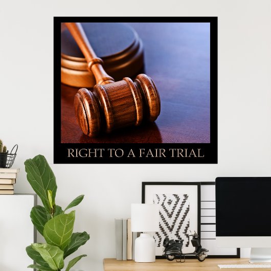 公正な裁判を受ける権利 ポスター (ホームオフィス)