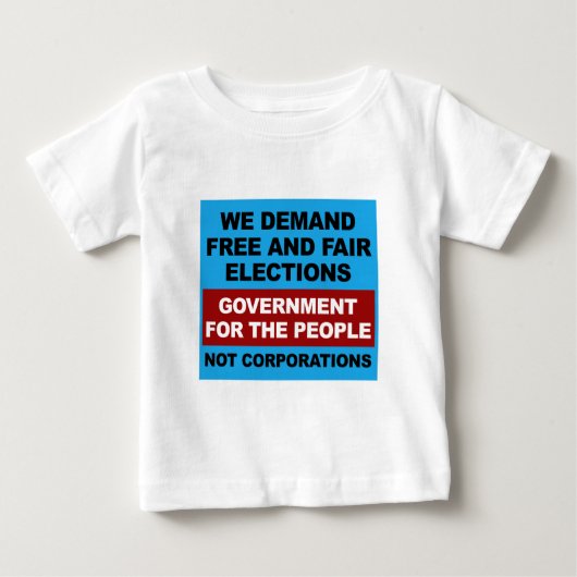 公正な選挙 ベビーTシャツ (正面)
